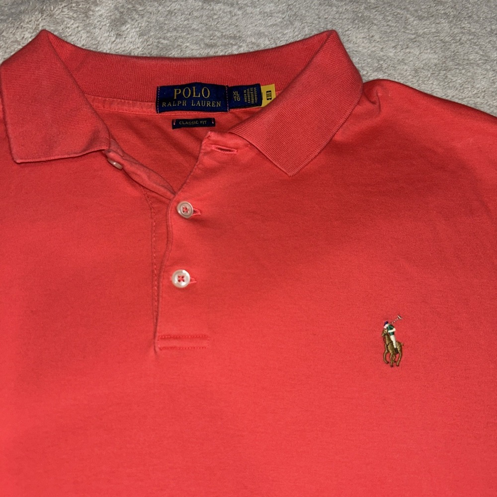 POLO Ralph Lauren Classic  Polo Men's ‎ Extra Large  Salmon  Pink Flesh Pony